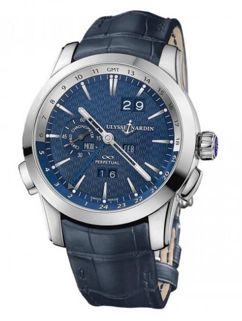 Review Best Ulysse Nardin Perpetual Manufacture Platinum 329-10/93-BQ watches sale